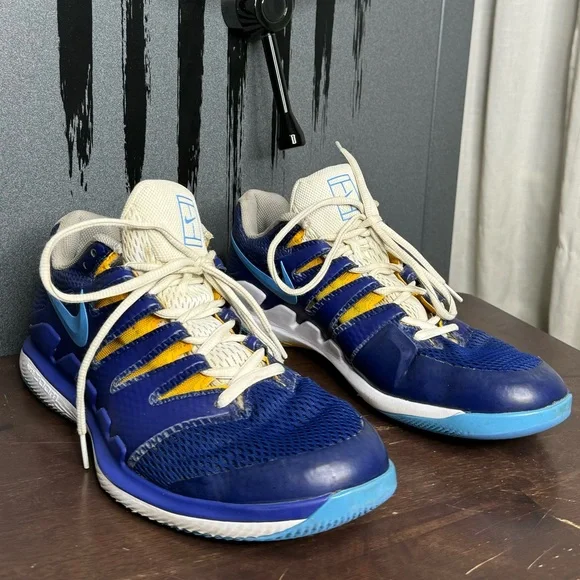 Nike Court Air Zoom Vapor X 'Blue Yellow White. - Picture 5 of 10